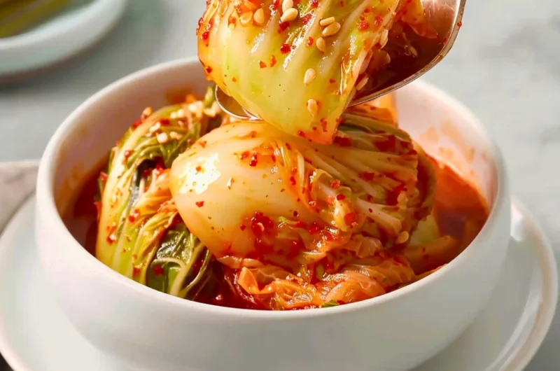 A variety of kimchi in different dishes, showcasing its vibrant colors and flavors.