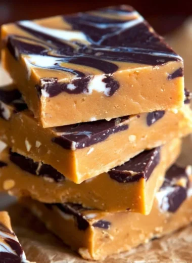 Delicious homemade peanut butter fudge bars with a rich, creamy texture.