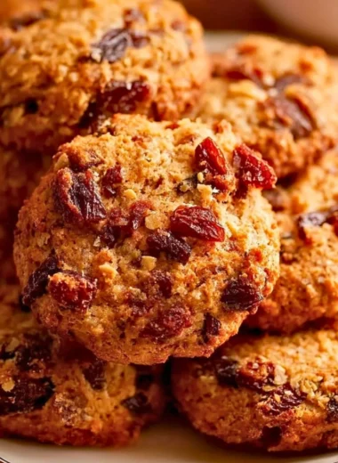 Delicious homemade sweet date cookies on a baking tray