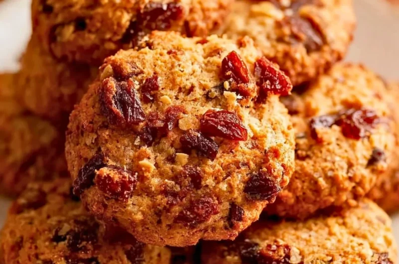 Delicious homemade sweet date cookies on a baking tray