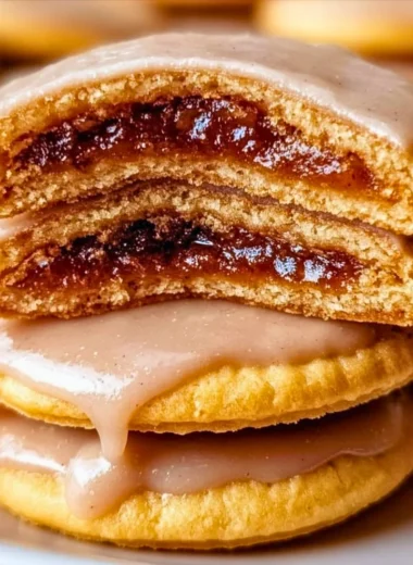 Delicious Brown Sugar Pop Tart Cookies with a frosting glaze and sprinkles