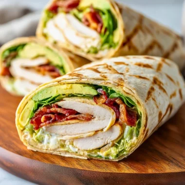 California Turkey Club Wraps with fresh ingredients and vibrant presentation