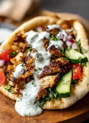 Delicious Chicken Shawarma served with creamy garlic sauce