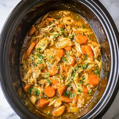 Crockpot chicken thigh pot roast served with vegetables