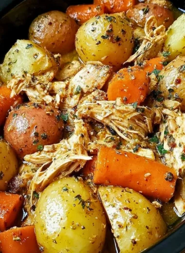 Delicious Garlic Butter Chicken recipe cooked in a crockpot for tender perfection.