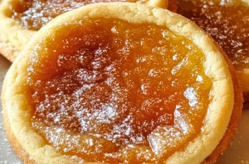Delicious cream brûlée cookies topped with caramelized sugar