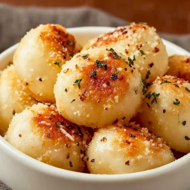 Homemade Parmesan Bread Bites served on a plate