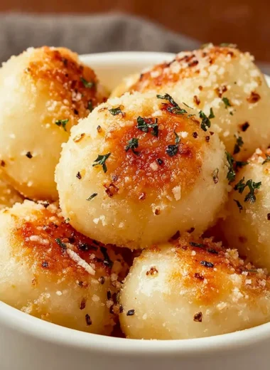 Homemade Parmesan Bread Bites served on a plate