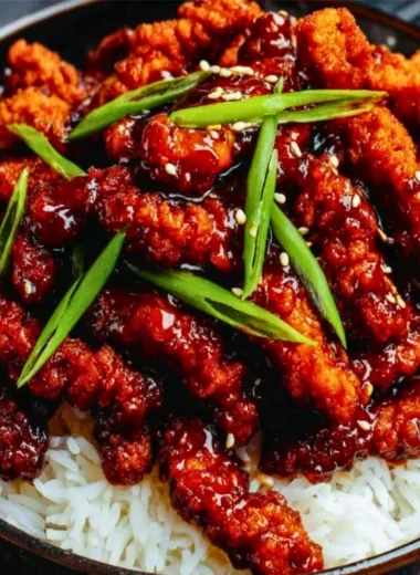Delicious plate of spicy Dragon Chicken, a quick Indo-Chinese dish