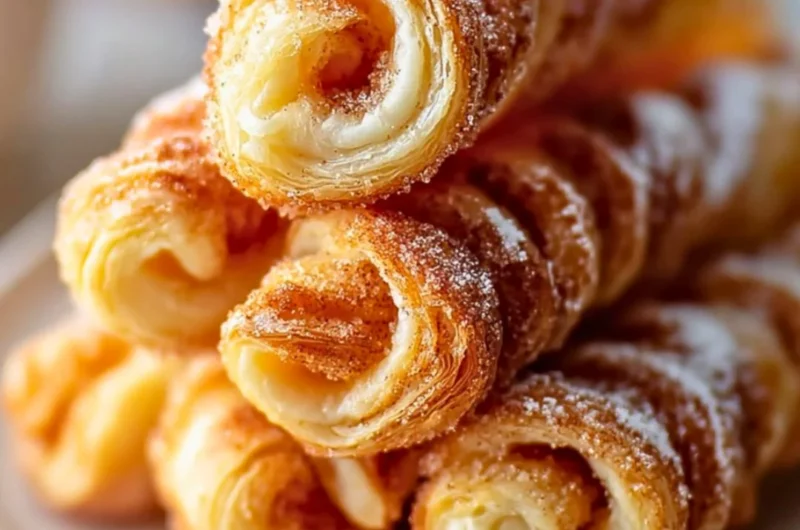 Delicious homemade cinnamon twists sprinkled with sugar and cinnamon