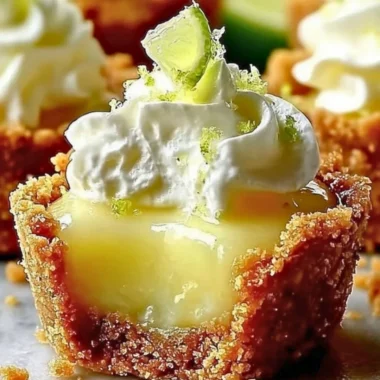Delicious mini key lime pies served in a decorative dish