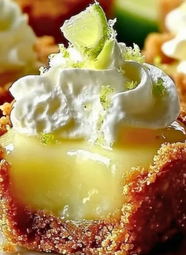 Delicious mini key lime pies served in a decorative dish
