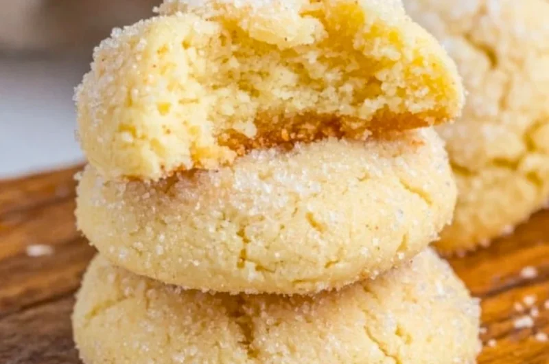 Delicious keto cream cheese cookies on a baking tray, low-carb dessert recipe.