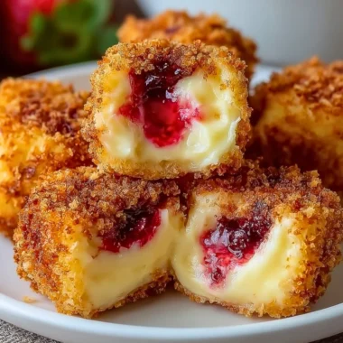Strawberry Crunch Cheesecake Bites on a serving platter
