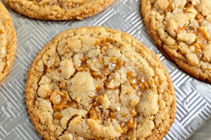 Delicious butterscotch crunch cookies with a crispy texture and sweet flavor.