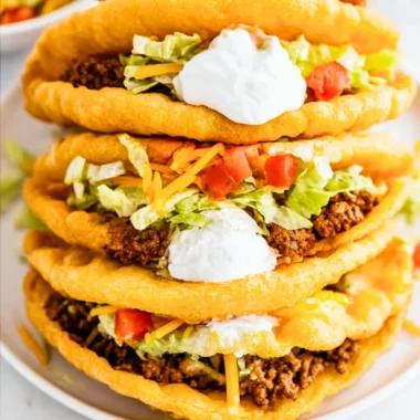Homemade Copycat Taco Bell Chalupas with fresh ingredients