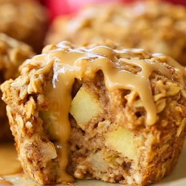 Easy apple cinnamon baked oatmeal cups ready to enjoy for a nutritious breakfast.