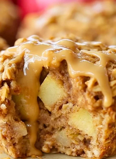 Easy apple cinnamon baked oatmeal cups ready to enjoy for a nutritious breakfast.