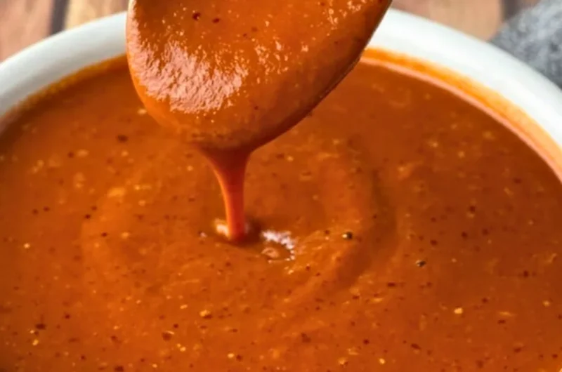 Homemade red enchilada sauce ready in 15 minutes.