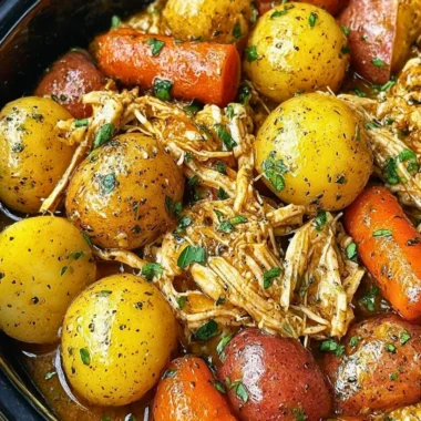 Delicious Garlic Butter Chicken cooked in a crockpot for tender flavor.