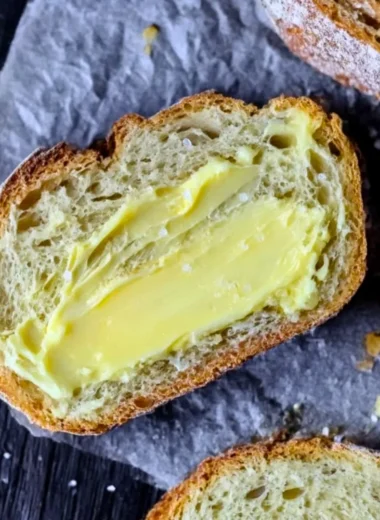 Freshly baked Irish Soda Bread on a wooden table