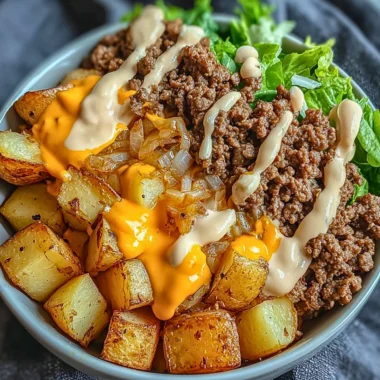 Savory smash burger bowl, a delicious low-carb meal option