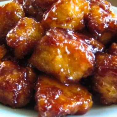 Delicious Sweet Hawaiian Crock Pot Chicken served with tropical fruits