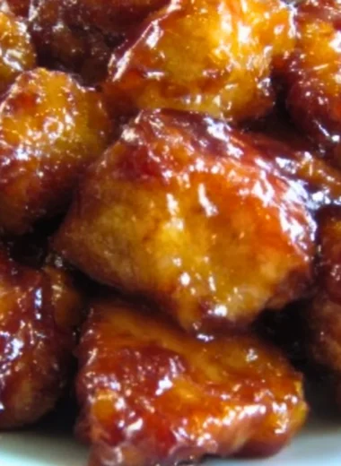 Delicious Sweet Hawaiian Crock Pot Chicken served with tropical fruits