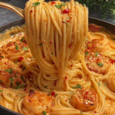 Delicious Cajun Shrimp Pasta with spices, creamy sauce, and succulent shrimp.