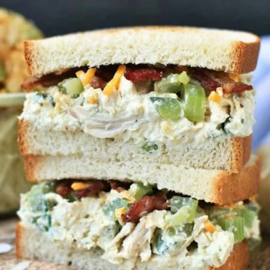 Low Carb Jalapeno Popper Chicken Salad with cottage cheese and fresh ingredients