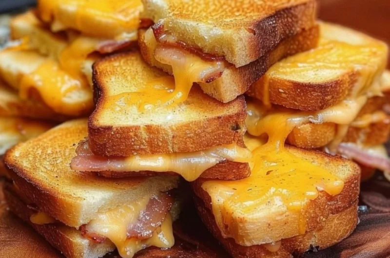 Mini Grilled Cheese Hawaiian Rolls freshly made and ready to serve.
