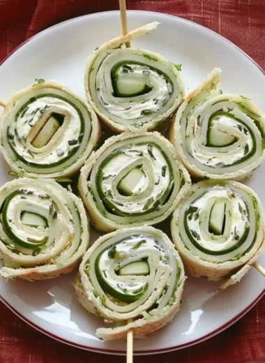 Delicious cucumber sandwich rolls with cream cheese, perfect for picnics and lunch boxes