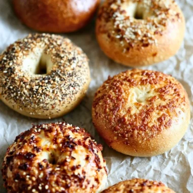 Homemade sourdough bagels fresh out of the oven