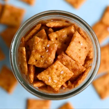 Homemade sourdough Cheez Its fresh out of the oven