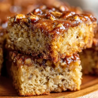 Slice of Sweet Alabama Pecanbread with pecans on a wooden table