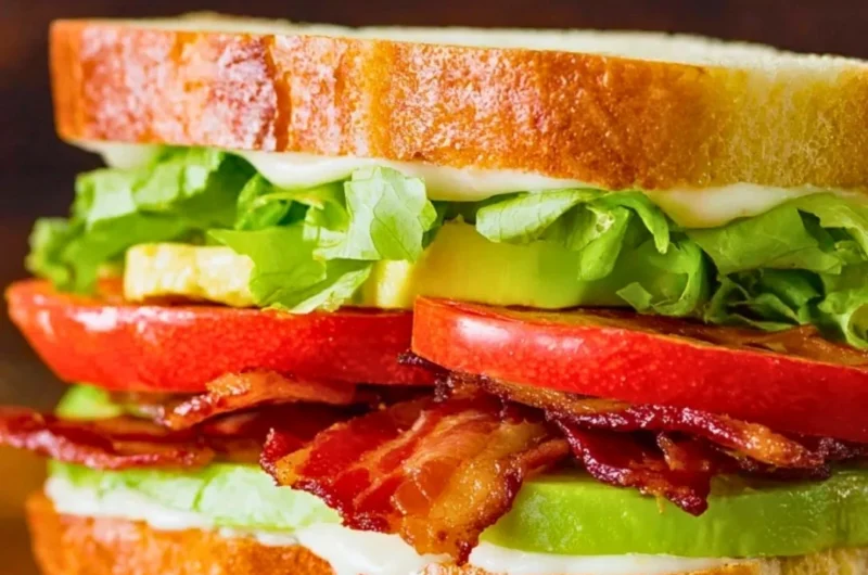 Ultimate BLT sandwich with crispy bacon, fresh lettuce, and ripe tomatoes.