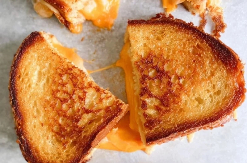 Disney Grilled Cheese sandwich with melted cheese and crispy bread