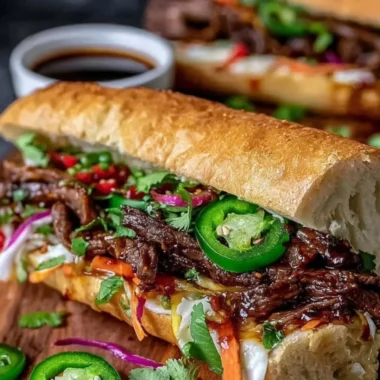 Delicious Korean steak sandwich with tender beef and traditional spices