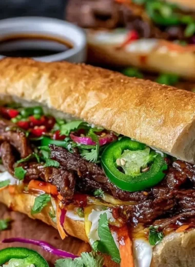 Delicious Korean steak sandwich with tender beef and traditional spices