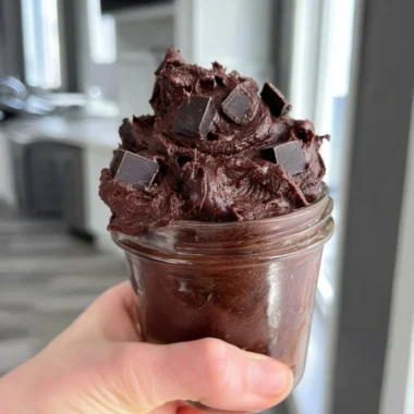 Delicious edible brownie batter recipe ready to enjoy without baking