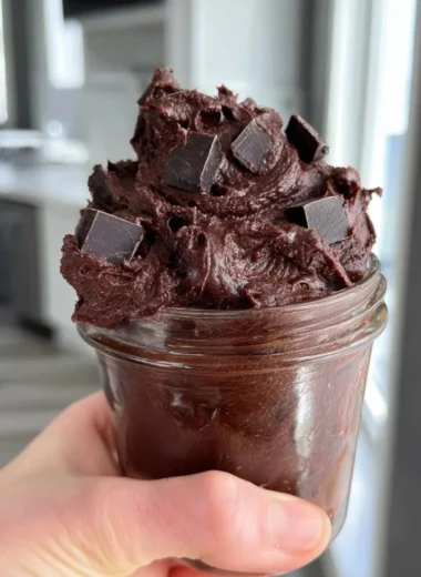 Delicious edible brownie batter recipe ready to enjoy without baking