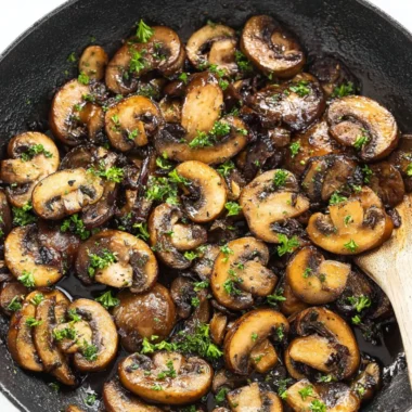 Sautéed mushrooms cooked in garlic butter for a savory dish