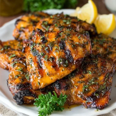 Savory chicken thigh marinade recipe with spices and herbs