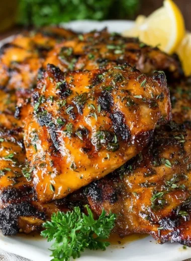 Savory chicken thigh marinade recipe with spices and herbs