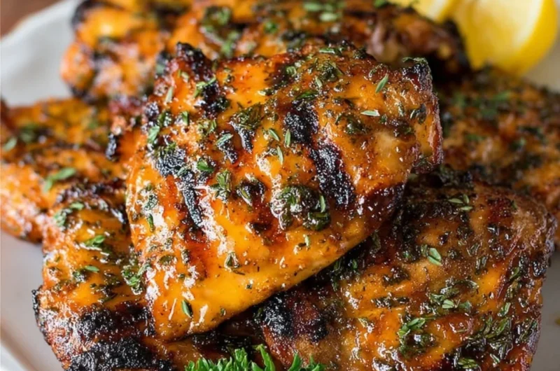 Savory chicken thigh marinade recipe with spices and herbs
