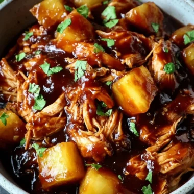 Delicious Sweet Hawaiian Crockpot Chicken recipe in a slow cooker