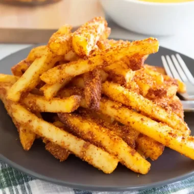 Taco Bell's Nacho Fries served with cheese sauce and spices