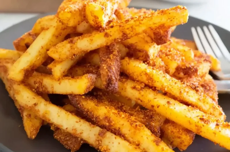 Taco Bell's Nacho Fries served with cheese sauce and spices