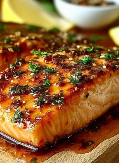 Delicious Texas Roadhouse style baked salmon served on a plate
