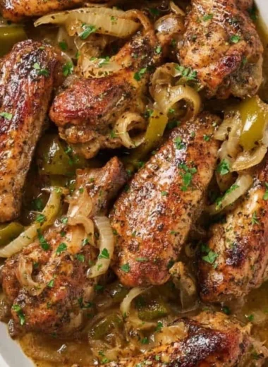 Deliciously seasoned baked turkey wings served on a plate